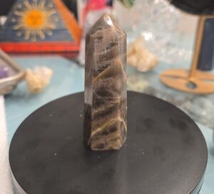 Black Moonstone Crystal Tower